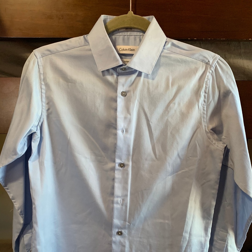 Calvin Klein Boy's Long Sleeve Dress Shirt Size 14